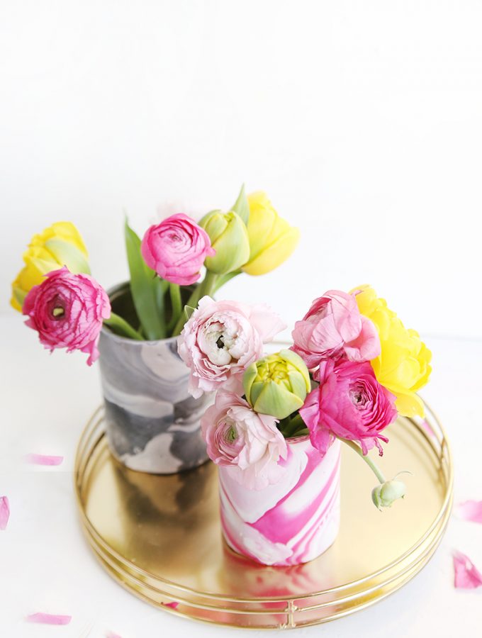 Kreative DIY-Idee zum Selbermachen: DIY-Vasen, Upcycling aus Dosen und Fimo