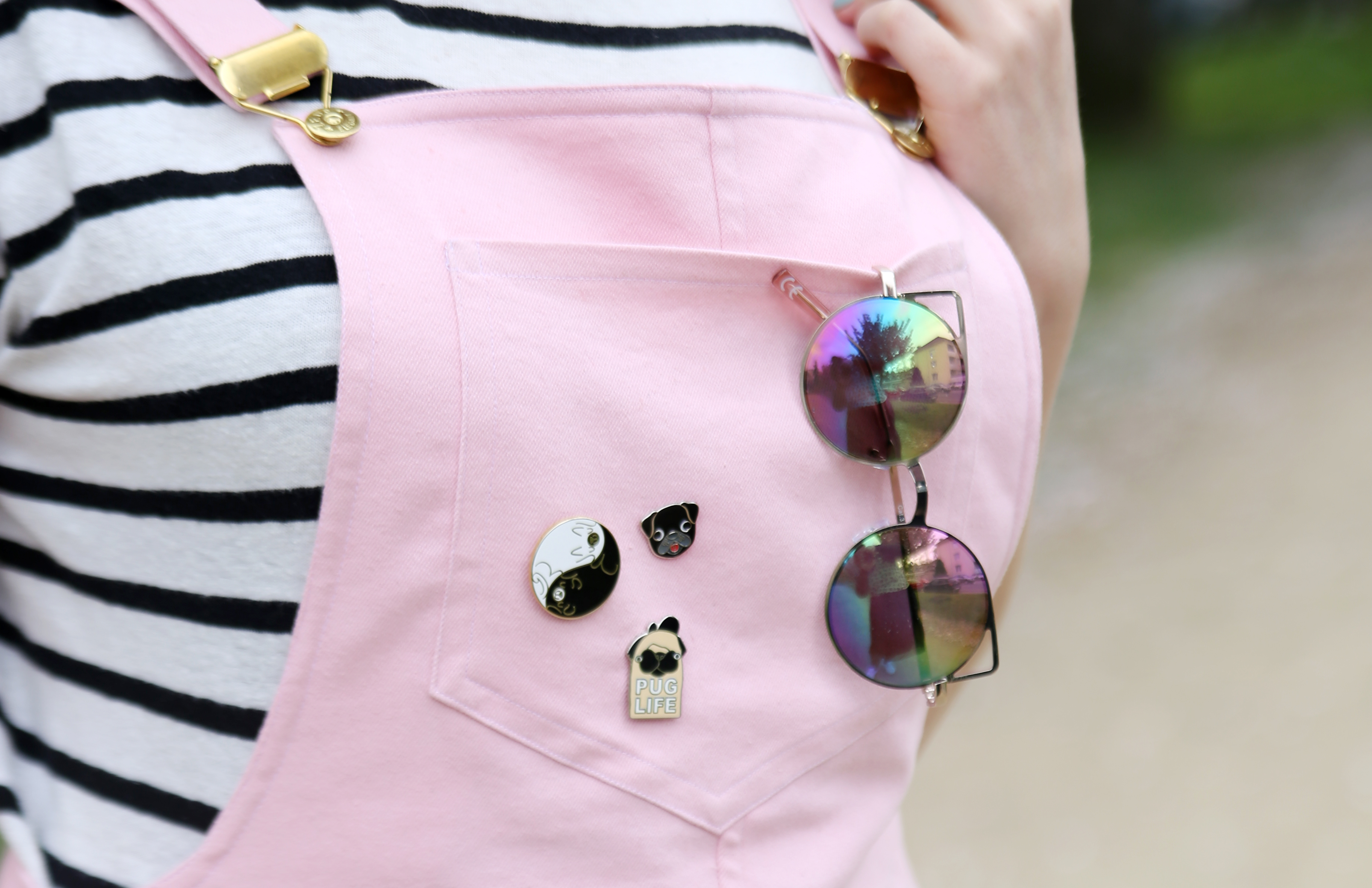 Latz-Kleid selbst nähen in rosa aus Jeansstoff