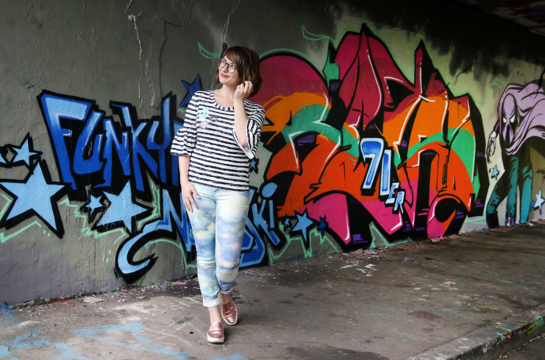 DIY Top mit Trompetenärmeln