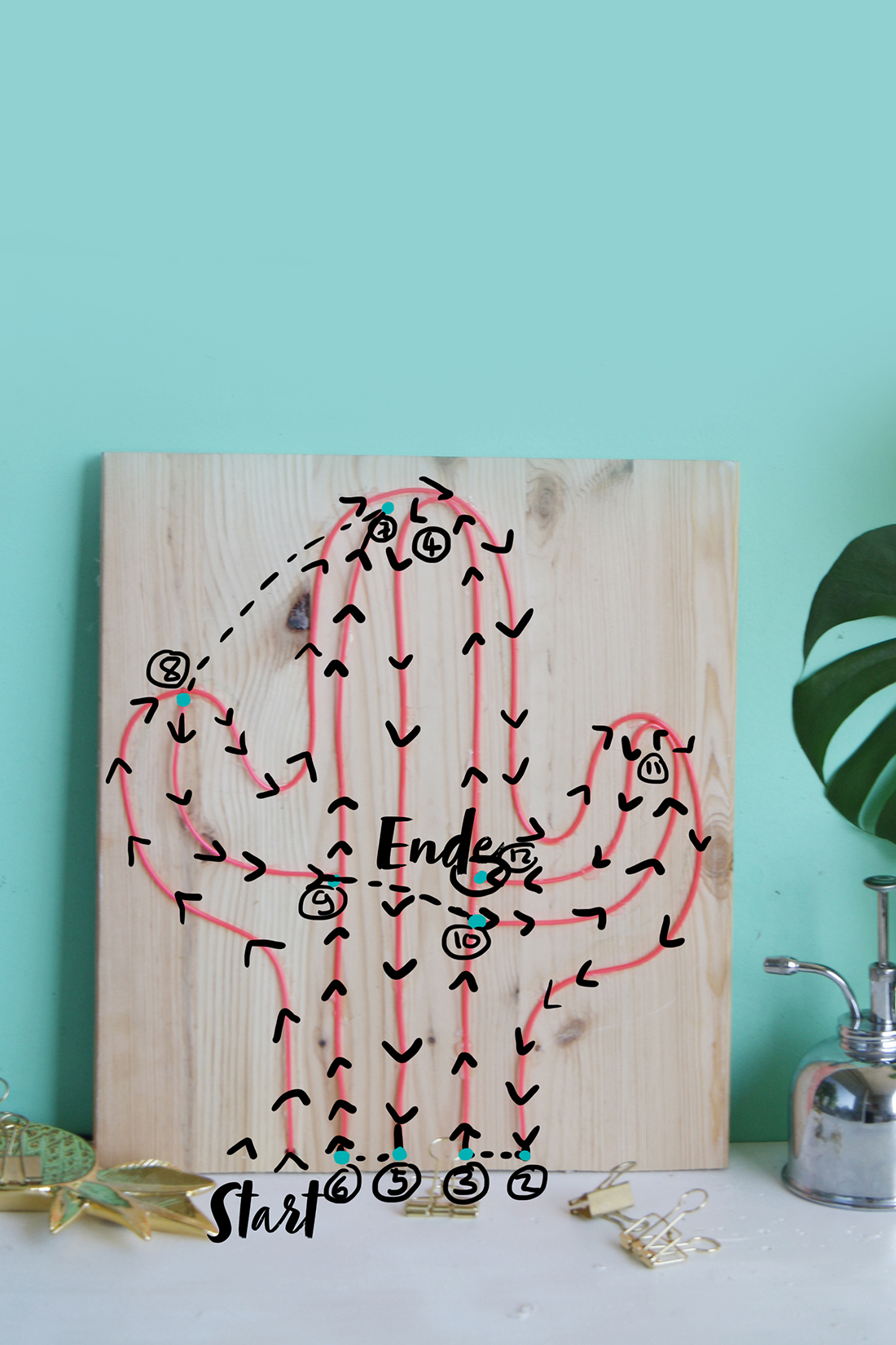 DIY Kaktus Neonschild selbermachen