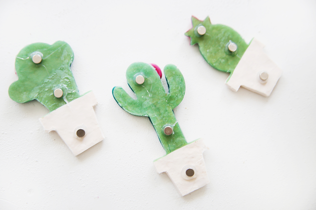 Kreative DIY-Idee zum Selbermachen: DIY Kaktus Magneten und Marmor Magnetboard
