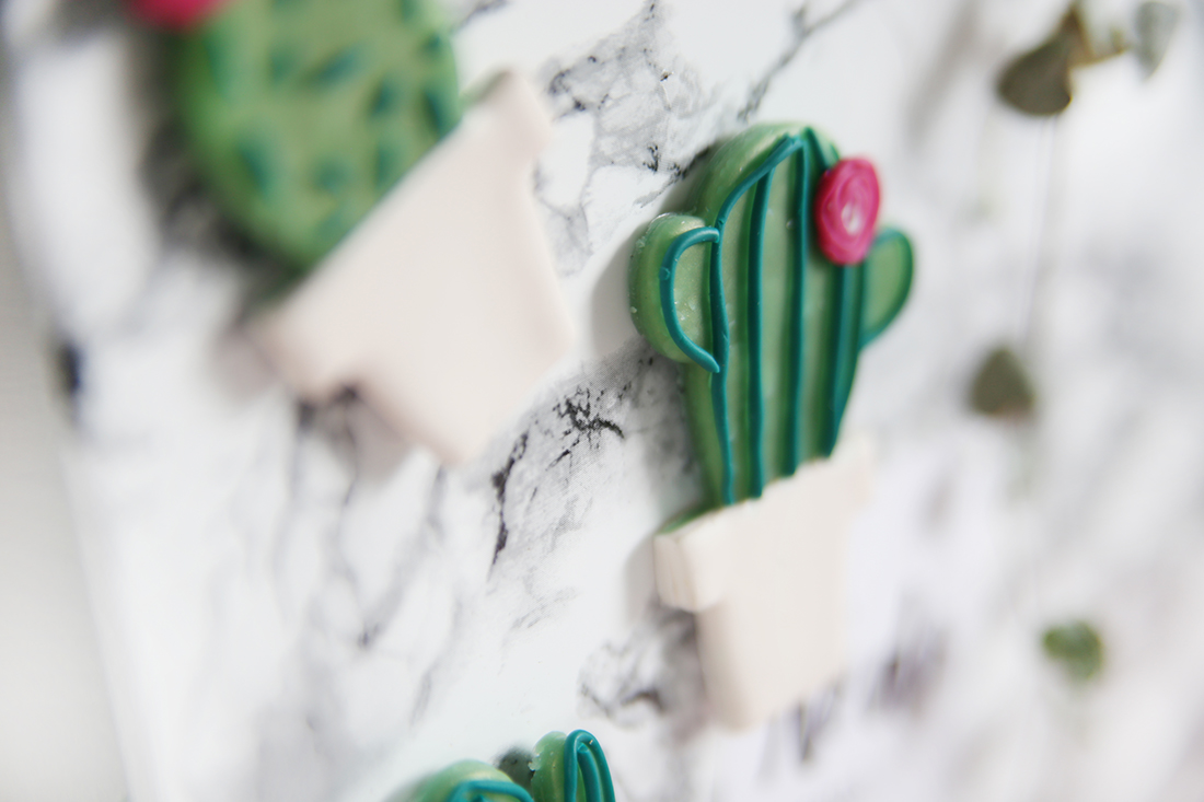Kreative DIY-Idee zum Selbermachen: DIY Kaktus Magneten und Marmor Magnetboard