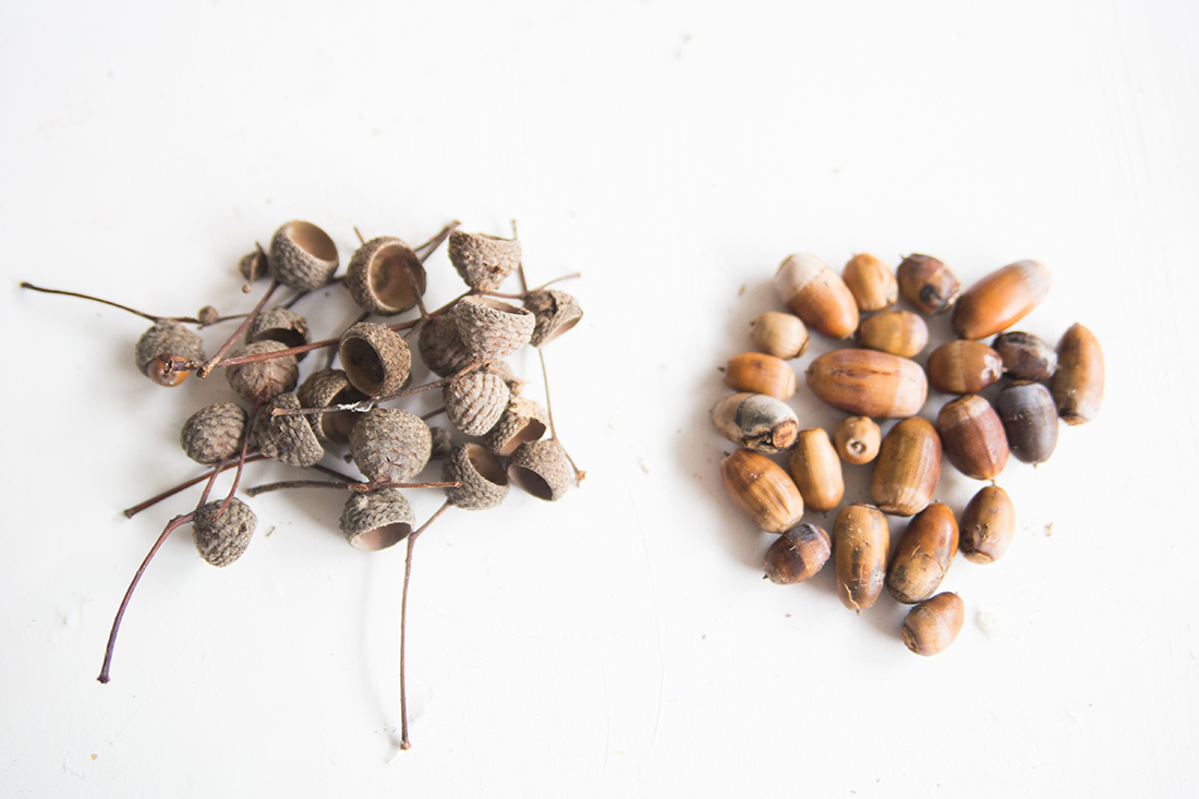 Kreative DIY Deko Idee für den Herbst: Herbstliches Windlicht mit Eicheln und Farbe einfach selbermachen | DIY Idee mit Eicheln