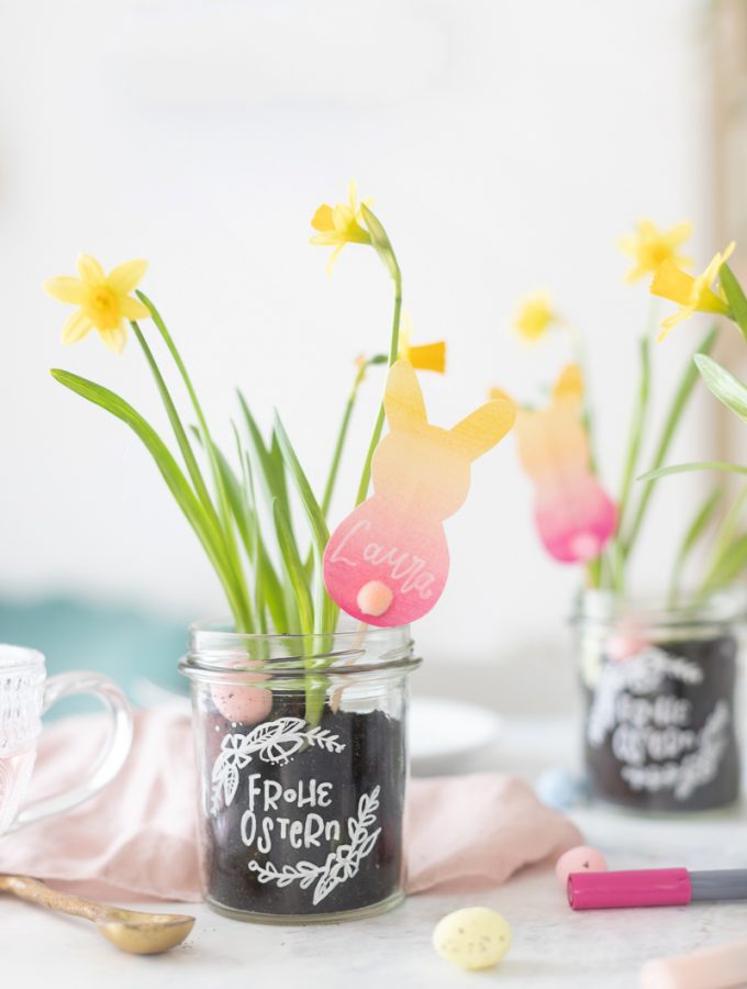 DIY: Ostergeschenk mit Platzkärtchen im Glas basteln + großes Gewinnspiel